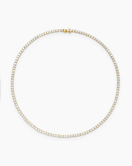 Tennis Necklace in 18K Yellow Gold with Diamonds, 3mm