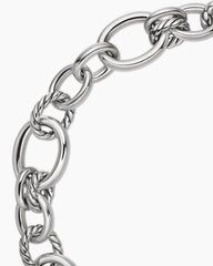 DY Mercer® Chain Necklace in Sterling Silver with Diamonds, 20mm
