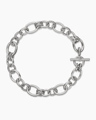 DY Mercer® Chain Necklace in Sterling Silver with Diamonds, 20mm