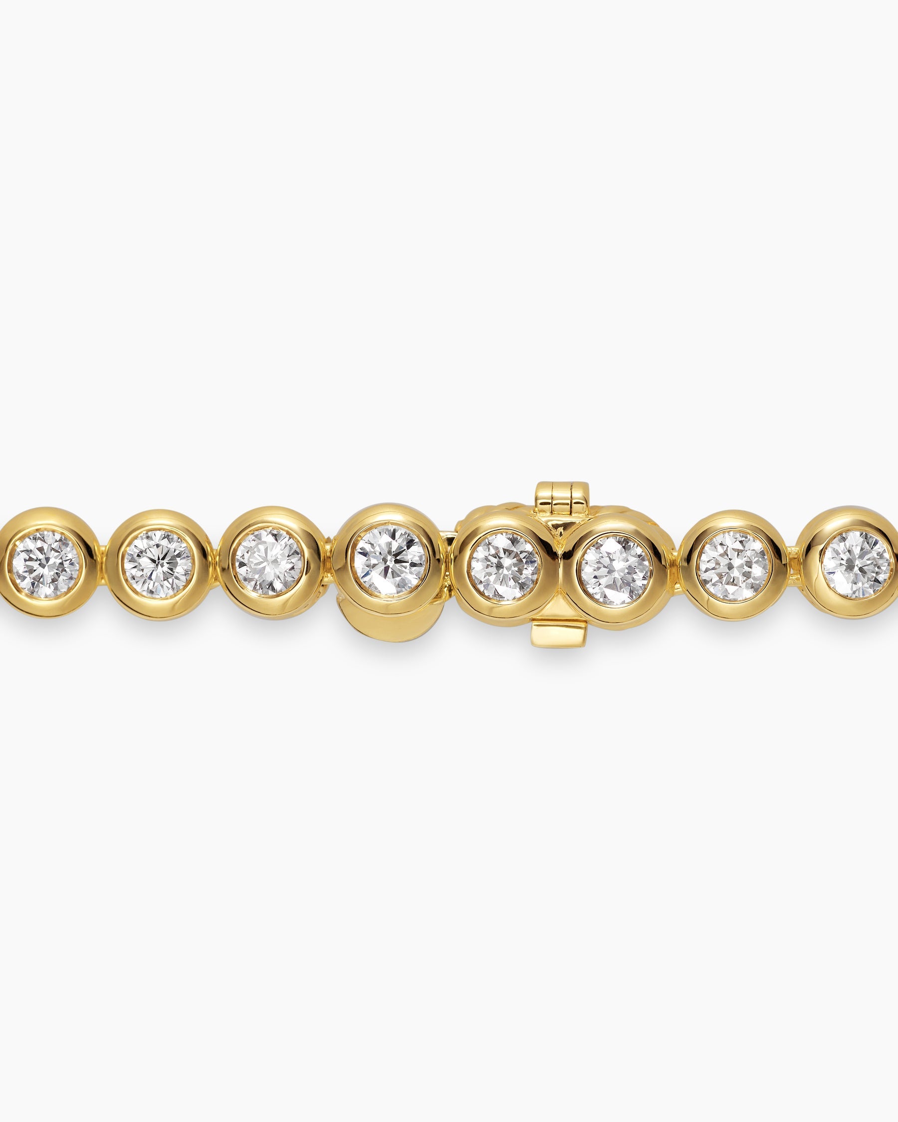 Tennis Necklace in 18K Yellow Gold with Diamonds, 4.7mm
