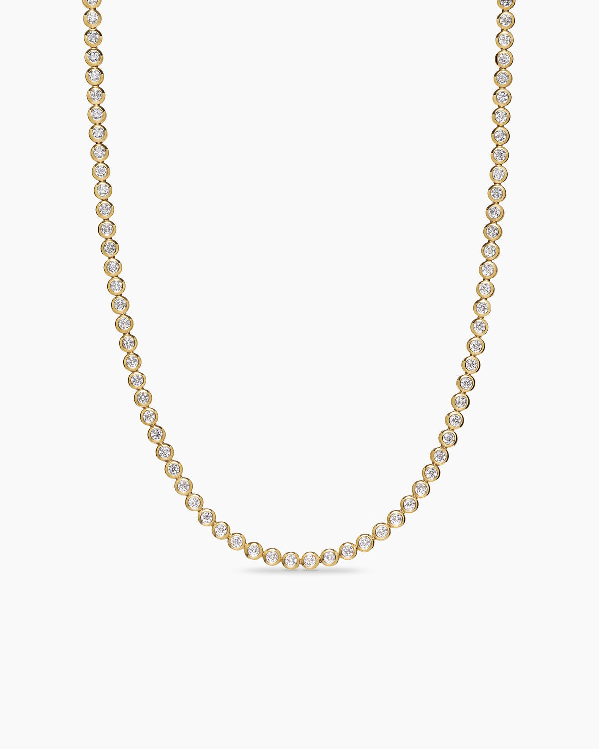Tennis Necklace in 18K Yellow Gold with Diamonds, 4.7mm