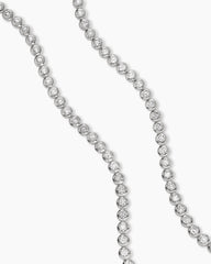 Tennis Necklace in 18K White Gold with Diamonds, 4.7mm