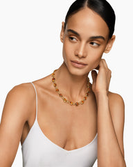 Marbella Toggle Necklace in 18K Yellow Gold with Citrine and Madeira Citrine