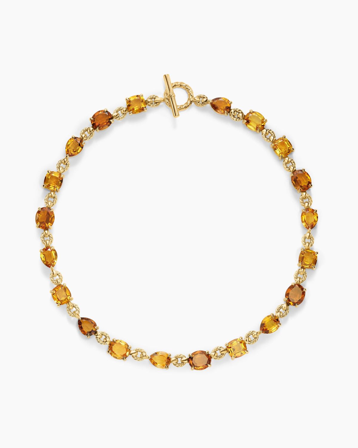 Marbella Toggle Necklace in 18K Yellow Gold with Citrine and Madeira Citrine
