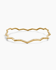 Zig Zag Stax™ Necklace in 18K Yellow Gold with Diamonds, 5mm