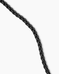DY Bel Aire Color Box Chain Necklace in Black Acrylic with 14K Yellow Gold, 2.7mm