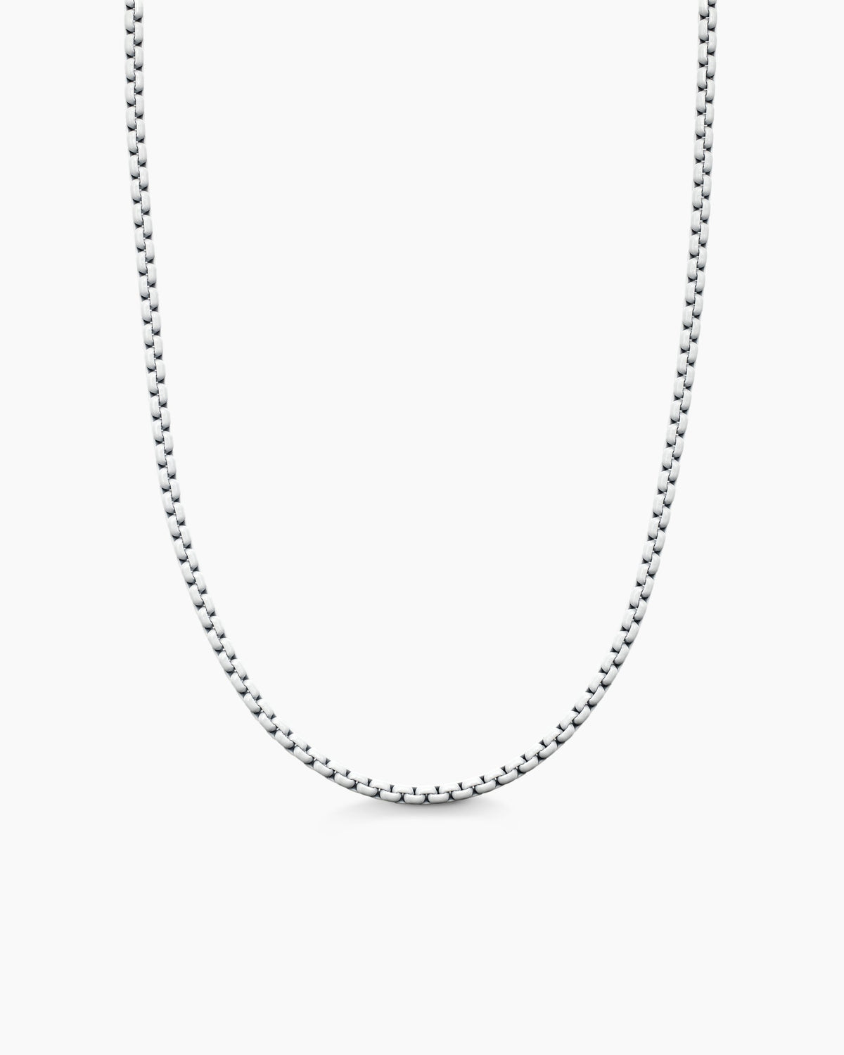 DY Bel Aire Color Box Chain Necklace in White Acrylic with 14K Yellow Gold, 2.7mm
