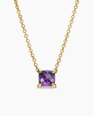 Micro Chatelaine® Pendant Necklace in 18K Yellow Gold with Amethyst, 5mm