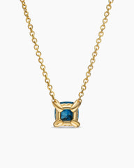 Micro Chatelaine® Pendant Necklace in 18K Yellow Gold with Hampton Blue Topaz, 5mm