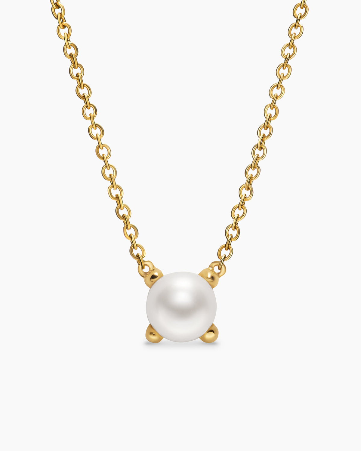 Micro Chatelaine® Pendant Necklace in 18K Yellow Gold with Pearl, 5mm