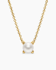 Micro Chatelaine® Pendant Necklace in 18K Yellow Gold with Pearl, 5mm