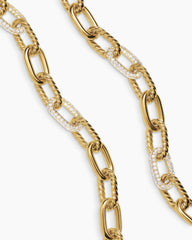 DY Madison® Chain Necklace in 18K Yellow Gold with Diamonds, 11mm