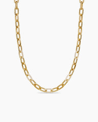 DY Madison® Chain Necklace in 18K Yellow Gold with Diamonds, 8.5mm
