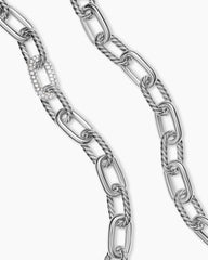 DY Madison® Chain Necklace in Sterling Silver with Diamonds, 11mm