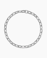 DY Madison® Chain Necklace in Sterling Silver with Diamonds, 11mm