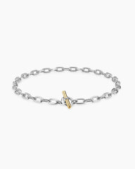 DY Madison® Toggle Chain Necklace in Sterling Silver with 18K Yellow Gold, 8.5mm