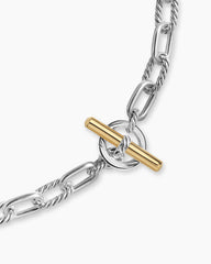 DY Madison® Toggle Chain Necklace in Sterling Silver with 18K Yellow Gold, 8.5mm