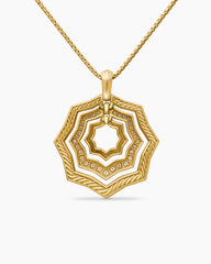 Zig Zag Stax™ Pendant Necklace in 18K Yellow Gold with Diamonds, 28mm