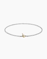 DY Madison® Toggle Chain Necklace in Sterling Silver with 18K Yellow Gold, 3mm