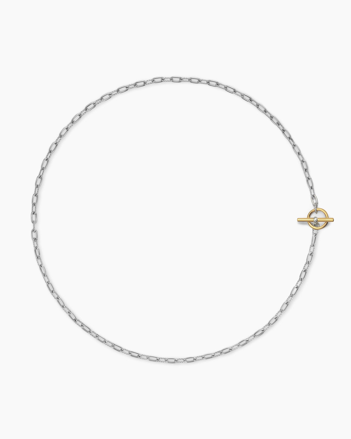 DY Madison® Toggle Chain Necklace in Sterling Silver with 18K Yellow Gold, 3mm