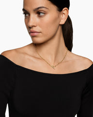 DY Madison® Pavé Diamond Toggle Chain Necklace in 18K Yellow Gold, 3mm