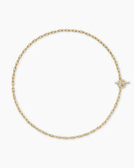 DY Madison® Pavé Diamond Toggle Chain Necklace in 18K Yellow Gold, 3mm