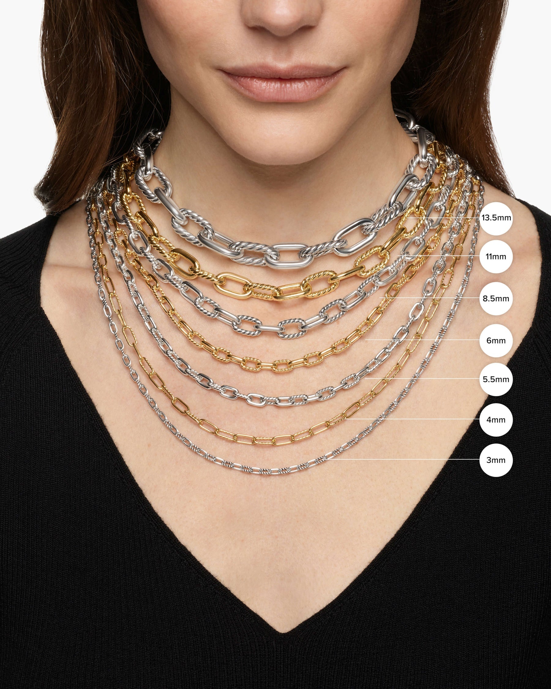 DY Madison® Pearl Toggle Chain Necklace in 18K Yellow Gold, 11mm