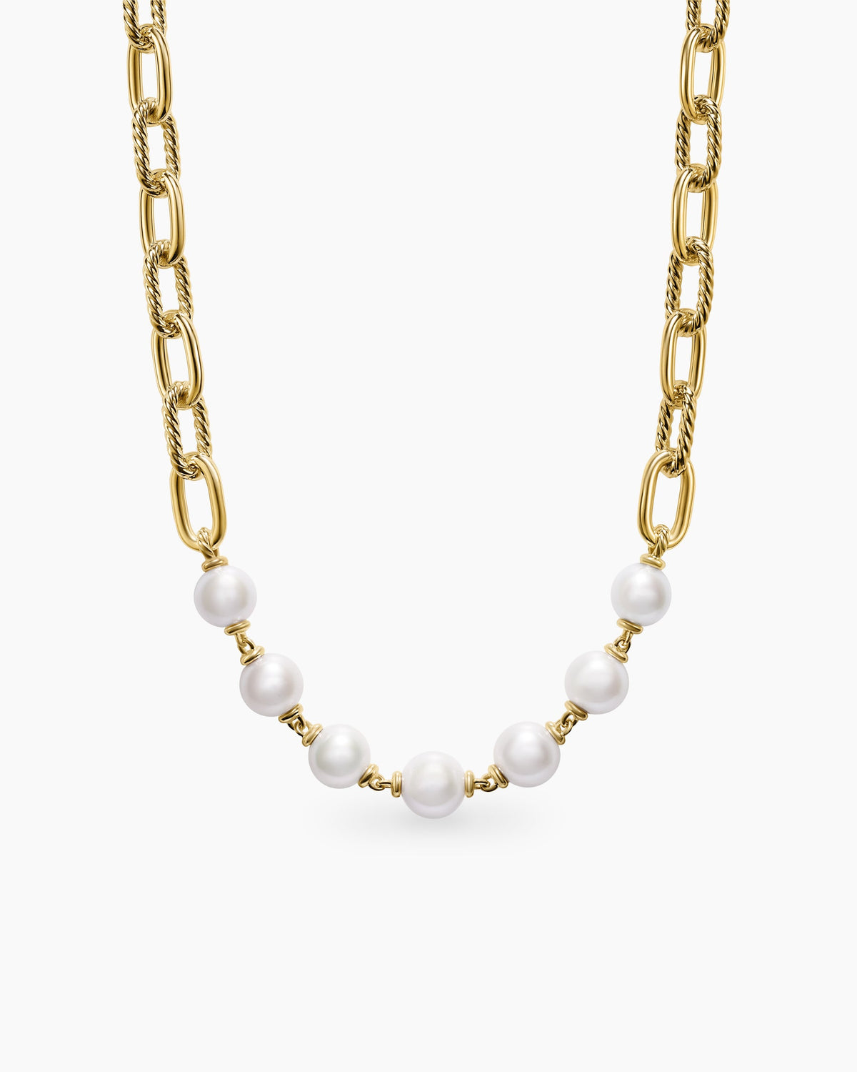 DY Madison® Pearl Toggle Chain Necklace in 18K Yellow Gold, 11mm