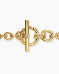 DY Mercer® Toggle Chain Necklace in 18K Yellow Gold with Diamonds, 8mm