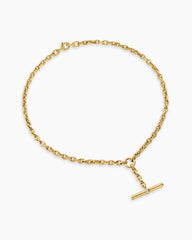 DY Mercer® Petite Toggle Chain Necklace in 18K Yellow Gold with Diamonds, 4.5mm