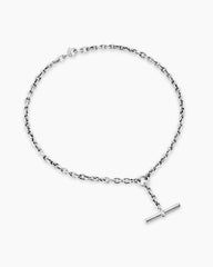 DY Mercer® Petite Toggle Chain Necklace in Sterling Silver with Diamonds, 4.5mm