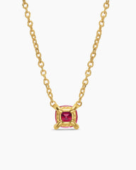 Micro Chatelaine® Pendant Necklace in 18K Yellow Gold with Ruby, 4mm