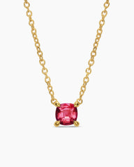 Micro Chatelaine® Pendant Necklace in 18K Yellow Gold with Ruby, 4mm