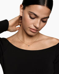 Micro Chatelaine® Pendant Necklace in 18K Yellow Gold with Sapphire, 4mm