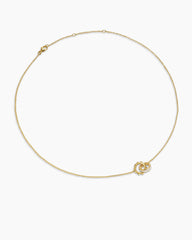 Crossover Trio Chain Necklace in 18K Yellow Gold with Diamonds, 18.5mm