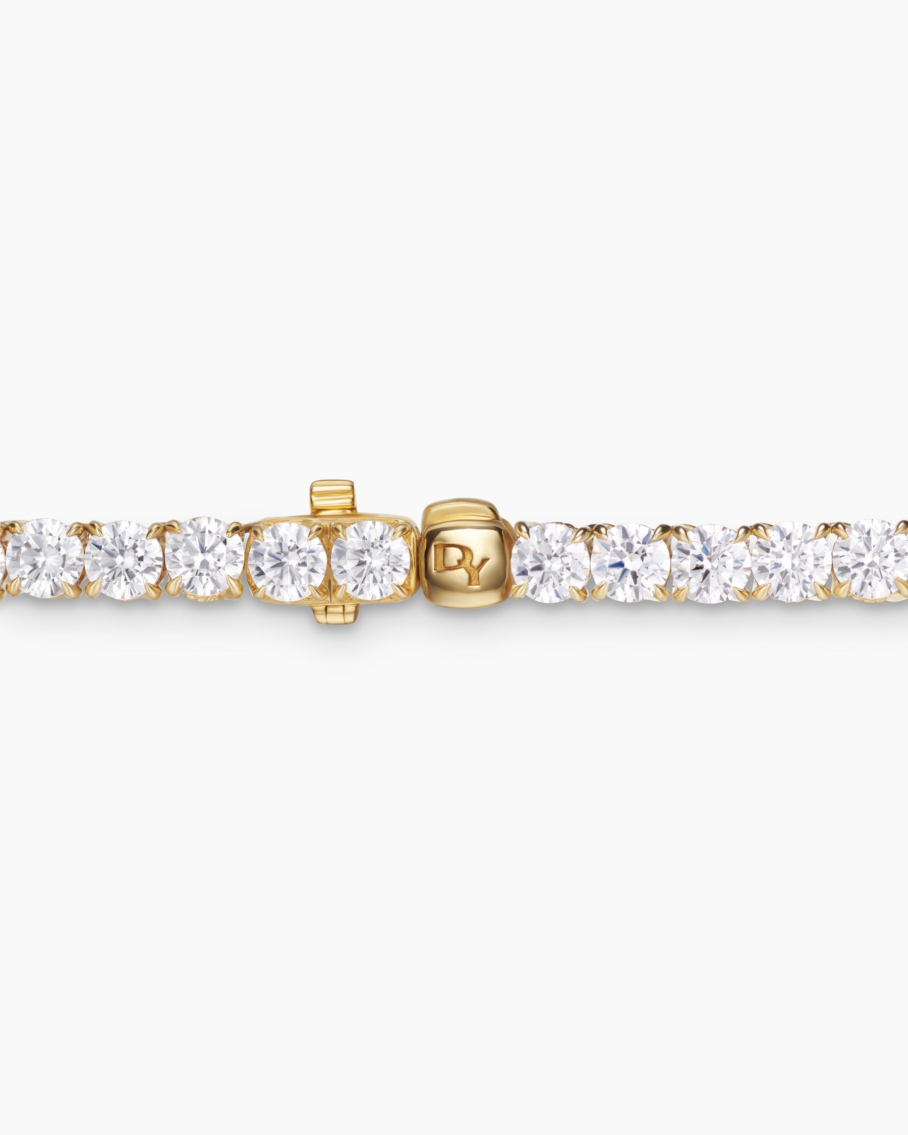 Tennis Necklace in 18K Yellow Gold with Diamonds, 4mm