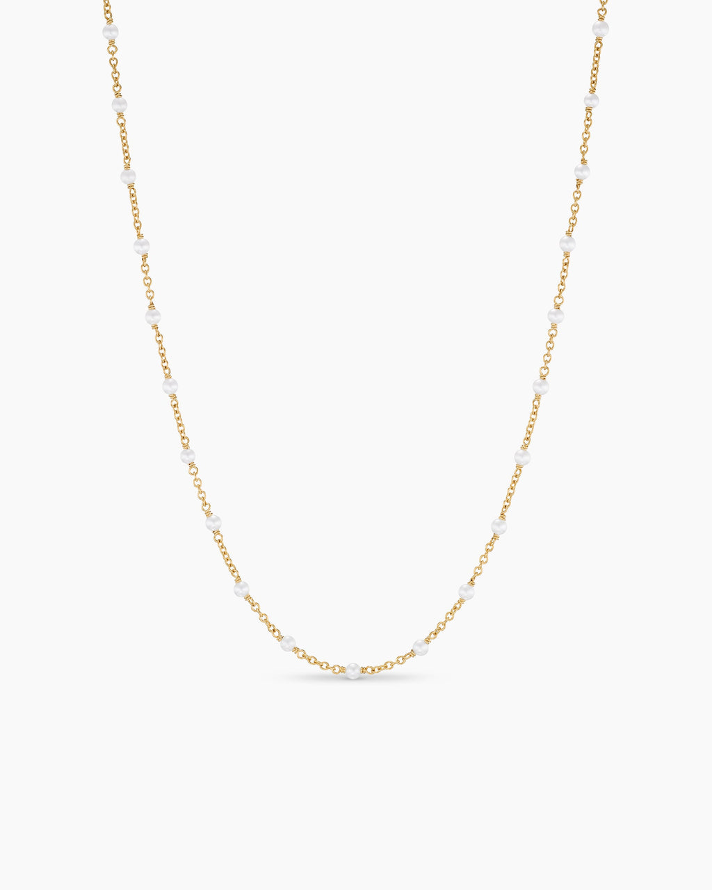 Pearl Classics Station Necklace in 18K Yellow Gold, 3.5mm