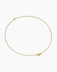 Petite Buckle Necklace in 18K Yellow Gold with Diamonds, 16.3mm