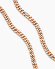 Curb Chain Necklace in 18K Rose Gold, 11.5mm