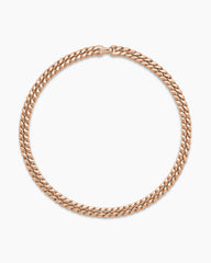 Curb Chain Necklace in 18K Rose Gold, 11.5mm