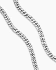 Curb Chain Necklace in Platinum, 11.5mm