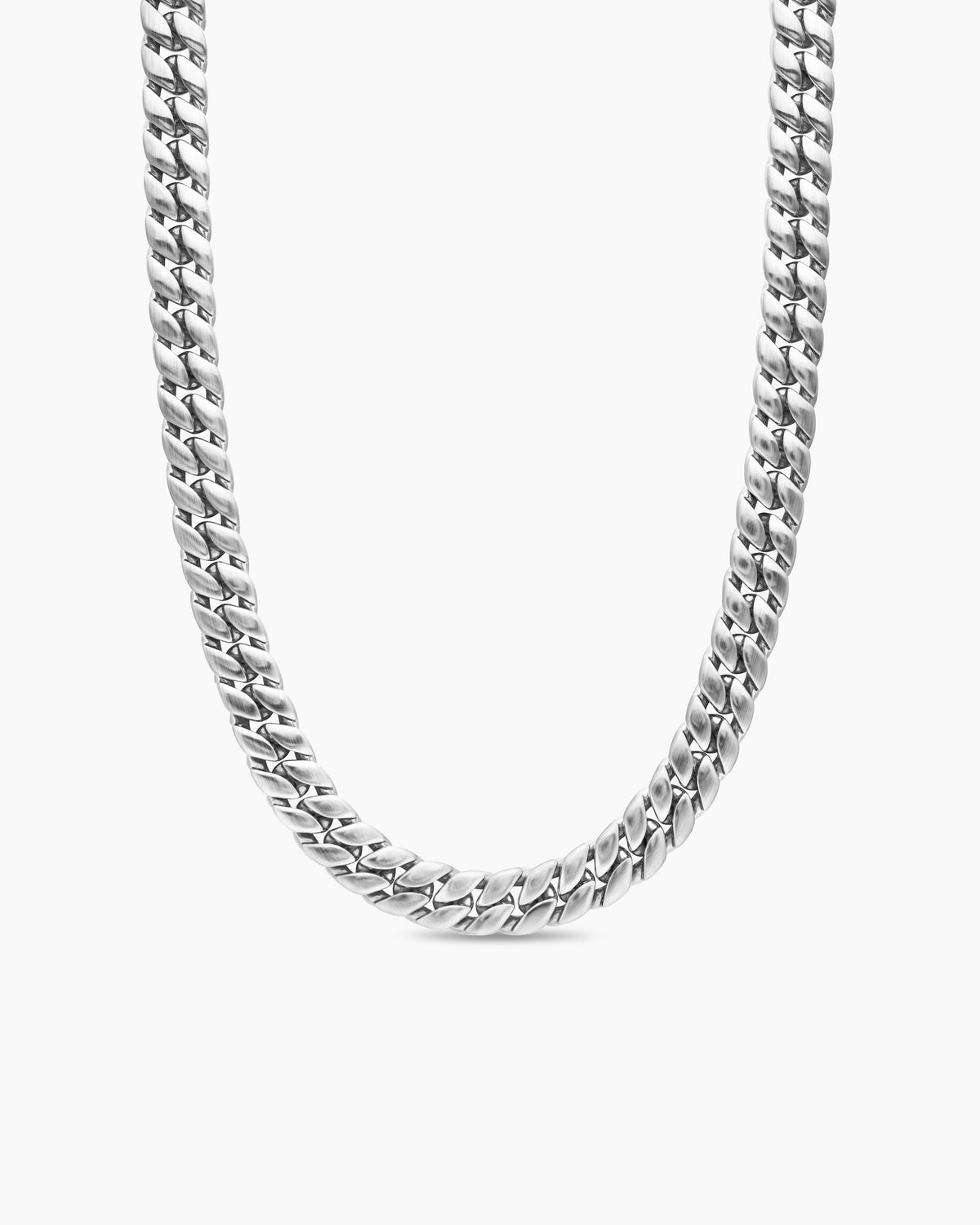 Curb Chain Necklace in Platinum, 11.5mm