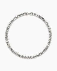 Curb Chain Necklace in Sterling Silver, 11.5mm