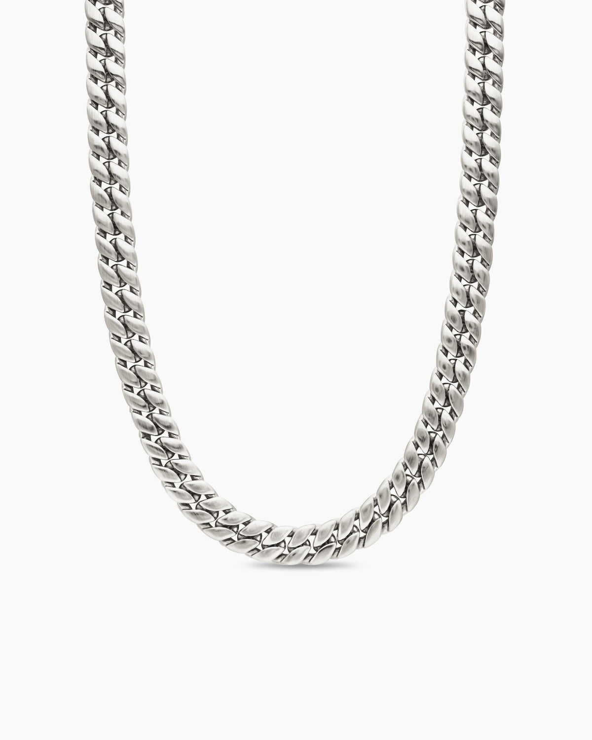 Curb Chain Necklace in Sterling Silver, 11.5mm