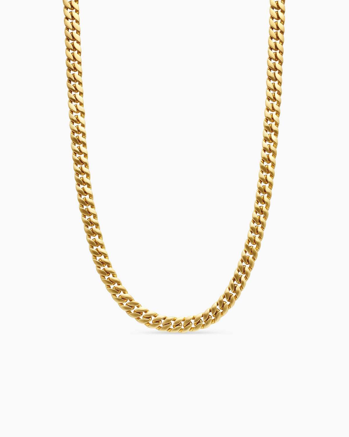 Curb Chain Necklace in 18K Yellow Gold, 8mm