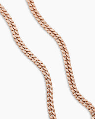 Curb Chain Necklace in 18K Rose Gold, 8mm