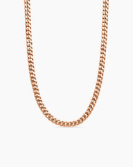 Curb Chain Necklace in 18K Rose Gold, 8mm