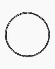 Curb Chain Necklace in Black Titanium, 8mm