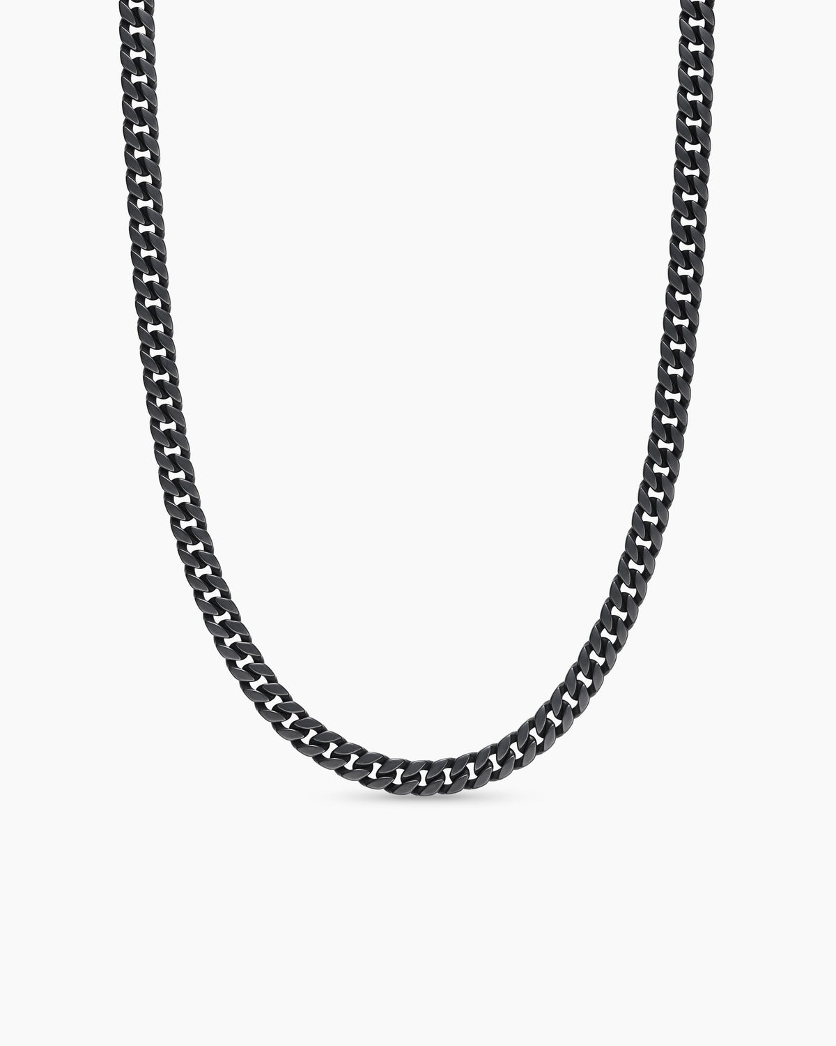 Curb Chain Necklace in Black Titanium, 8mm