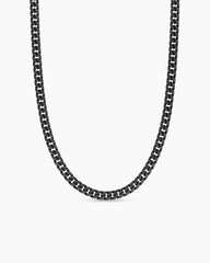 Curb Chain Necklace in Black Titanium, 8mm